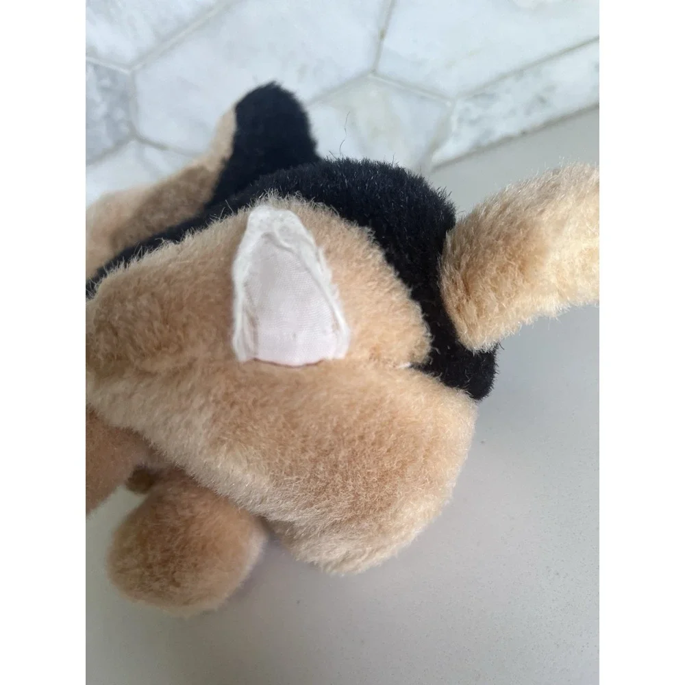 Vintage German Shepard Puppy Stuffed Plush Animal Puppy Dog Small 6